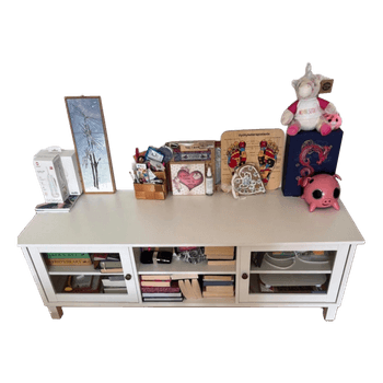 White TV cabinet