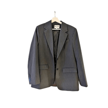 Harmaa liituraita bleiseri / 34