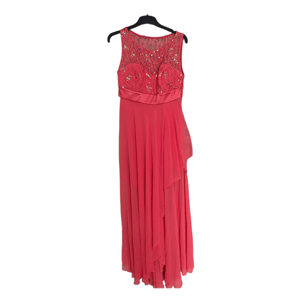 Coral evening dress