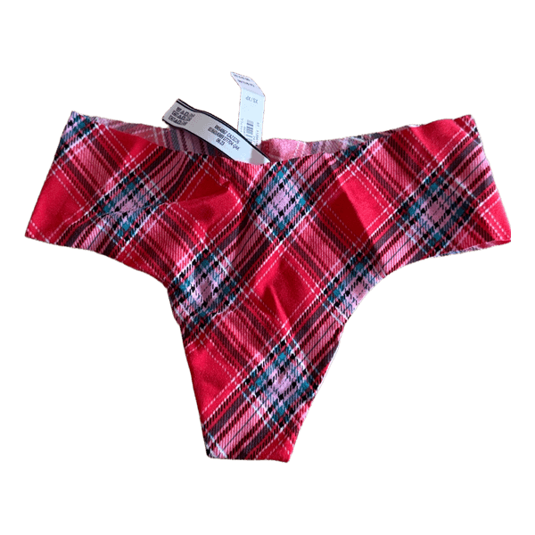 Red plaid thong