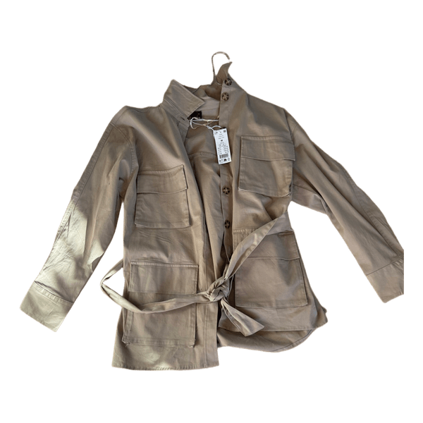 Beige Gina Tricot cargojakke