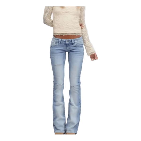 Ljusblå bootcut jeans