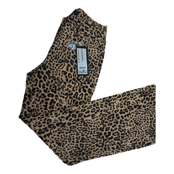 Leopard print flare trousers