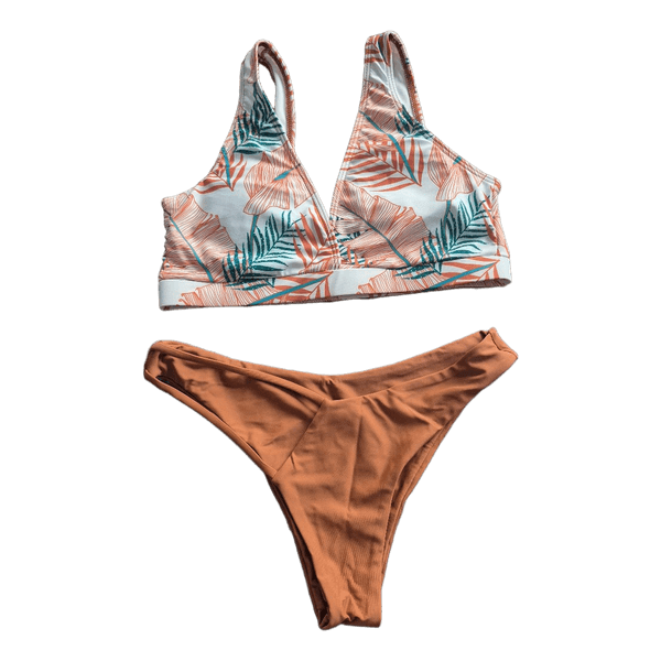 Tropical print bikini