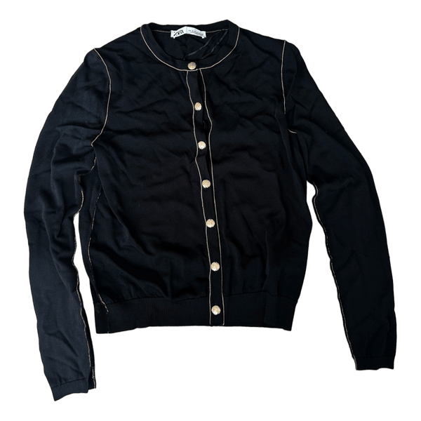 Sort strikket cardigan