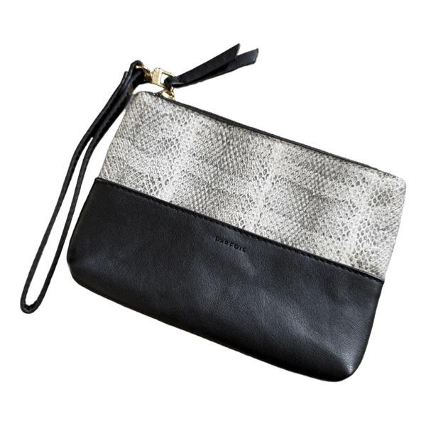 Parfois black and grey clutch