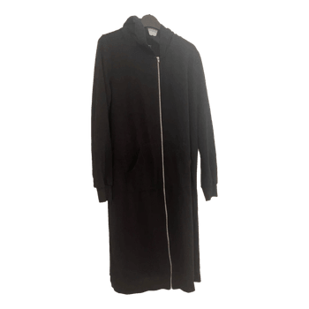 Black zip-up hoodie dress