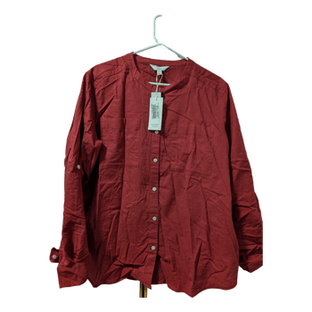 Red button-up shirt