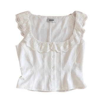 Lace trim corset top