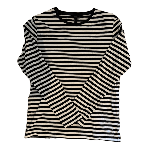 Stribet langærmet t-shirt