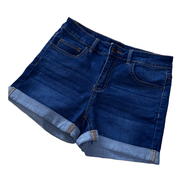Blue denim shorts