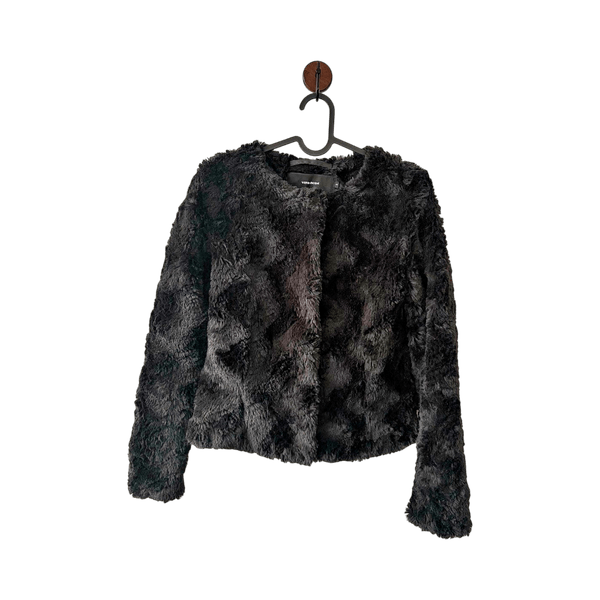 Vero Moda black faux fur jacket size XS