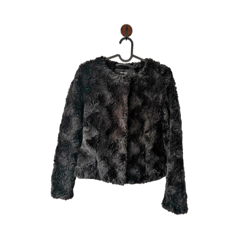 Vero Moda black faux fur jacket size XS