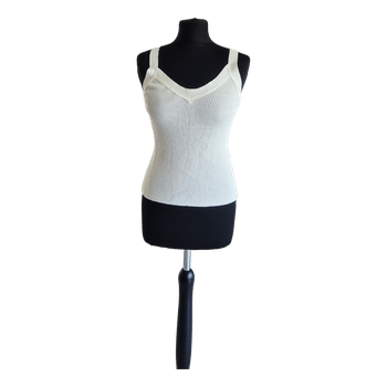 Etam white ribbed camisole