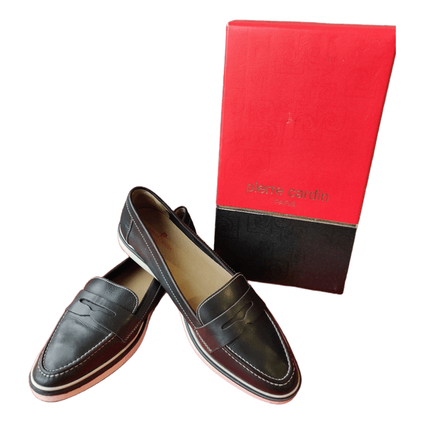 Pierre Cardin blue leather loafers