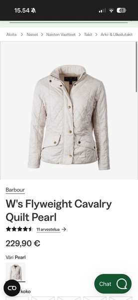 Beige tikattu Barbour takki