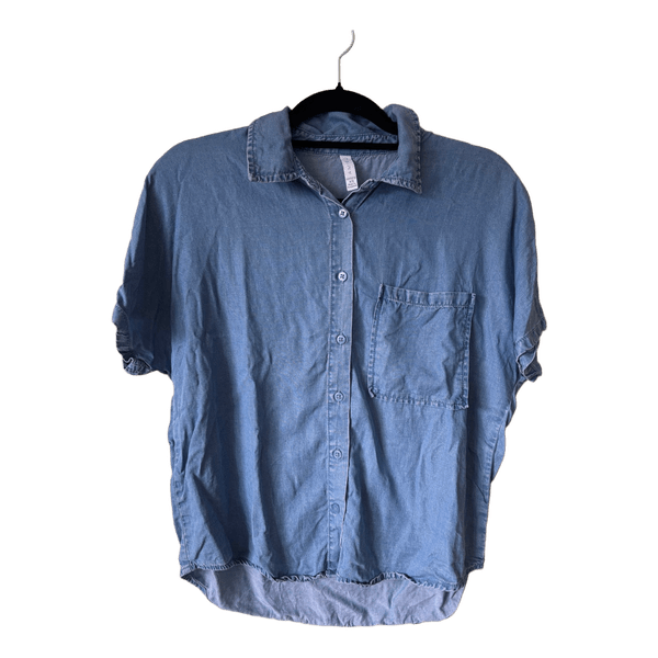 Blue denim shirt