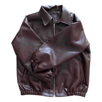 Brown faux leather jacket