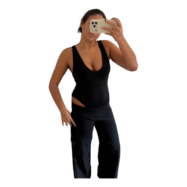 Sort ærmeløs body