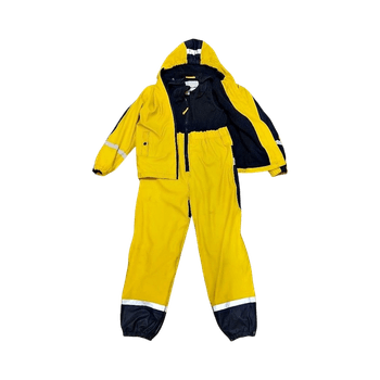 Keltainen sadeasu 134/140cm