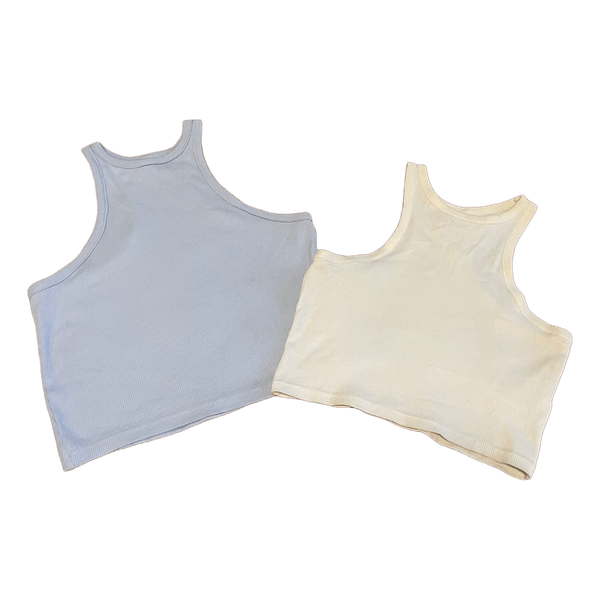 Two ribbed tank tops set