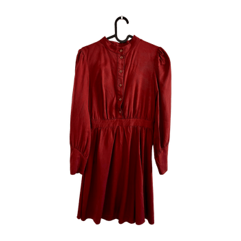 Burgundy long-sleeved dress