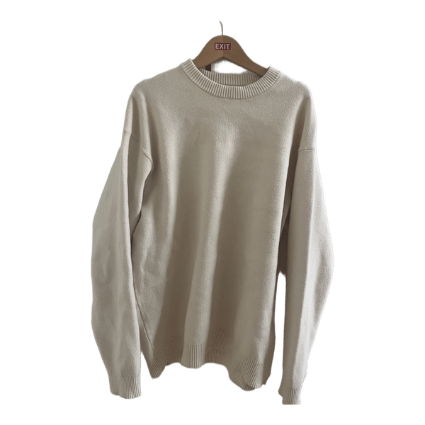 Beige strikket trøje