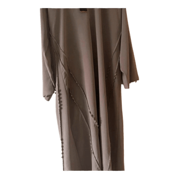 Beige textured abaya