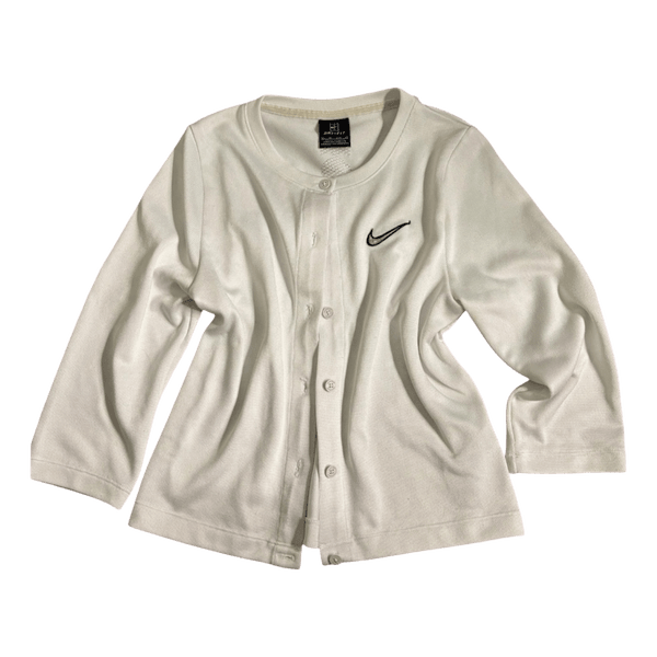 White Nike cardigan