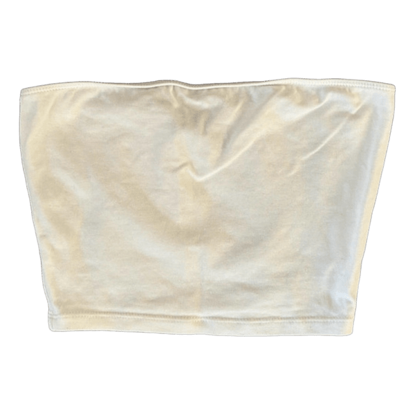 White strapless tube top