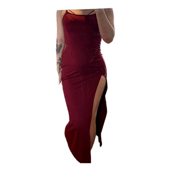 Burgundy maxi dress
