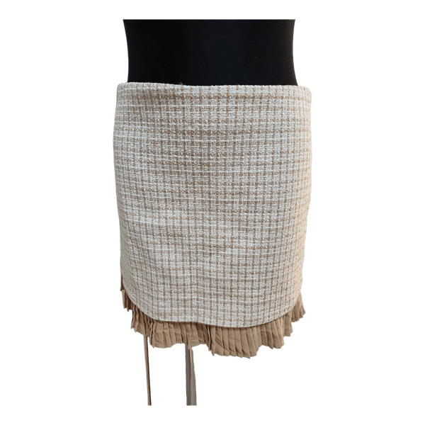 Beige tweed skirt M
