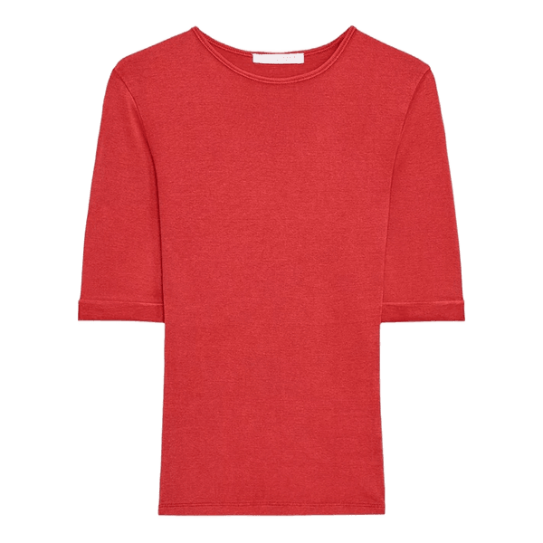 Rød bomulds t-shirt