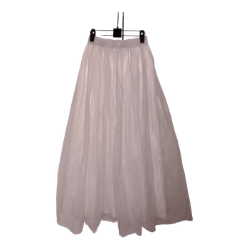 White tulle maxi skirt