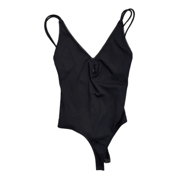 Black ribbed bodysuit