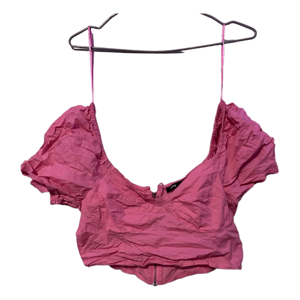 Pink cropped blouse