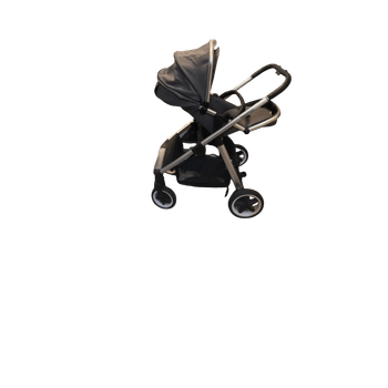 Harmaa lastenrattaat