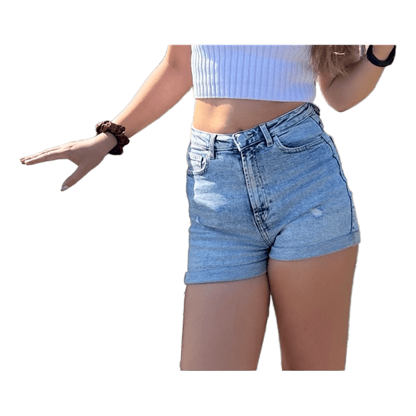 Blue denim shorts