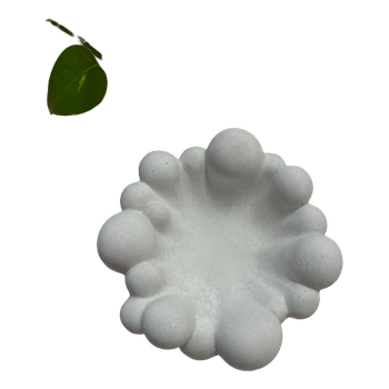 White decorative bubble bowl