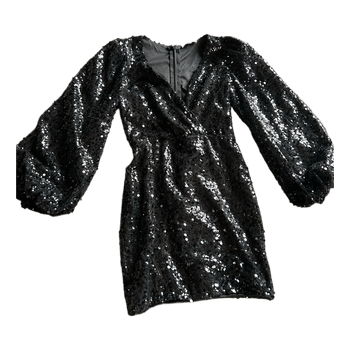 Black sequin mini dress