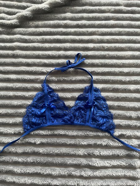 Blue lace bralette