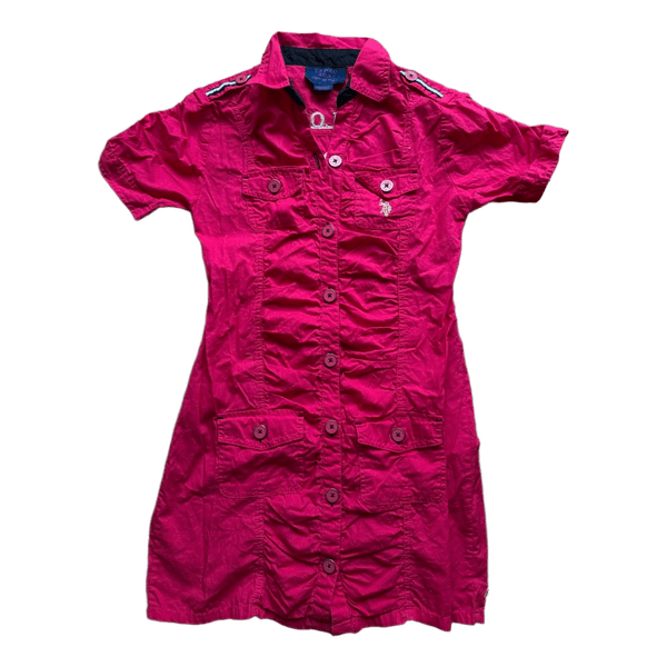 Us polo Pink button up dress