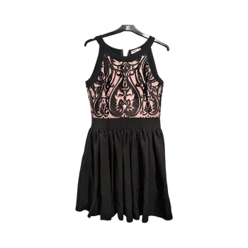 Black and pink dress