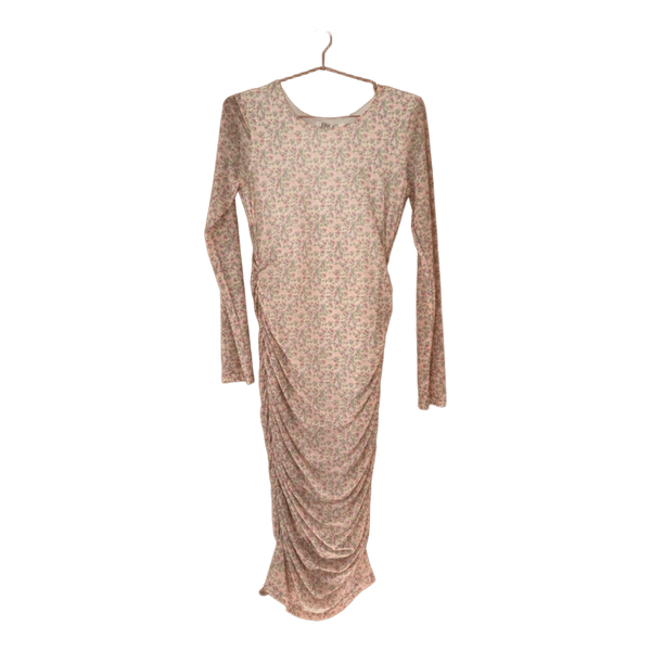 Blomstret ruched kjole