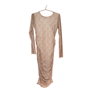 Blomstret ruched kjole