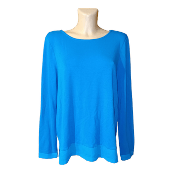 Blue long-sleeved top