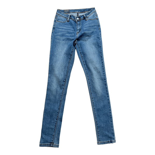 Blue denim skinny jeans