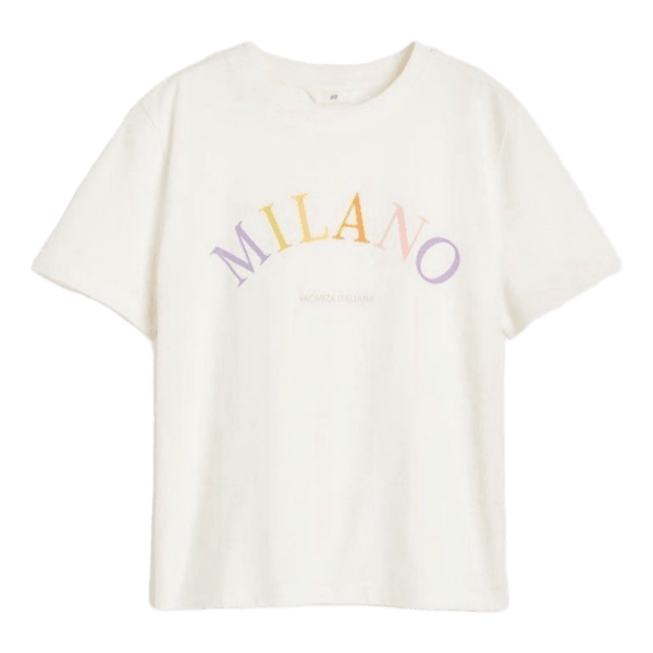 Hvid t-shirt med print
