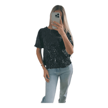 Puff sleeve sequin top