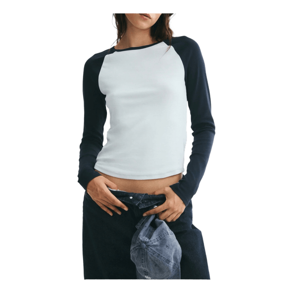 Langærmet raglan t-shirt